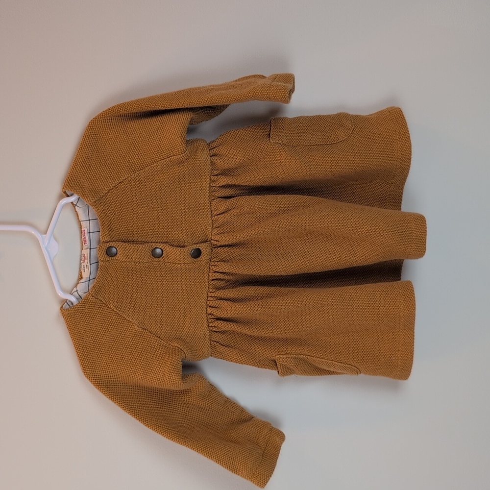 Zara Mustard Yellow Textured Dress 12-18M